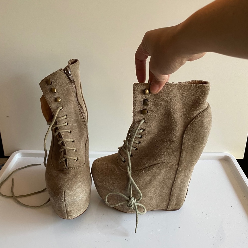 Jeffrey Campbell extra high wedge bottles